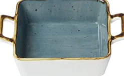 Outlet Auflaufform Romo | 18 x 13,5 x 4 cm | 400 ml | petrol | mit Henkel Auflaufform