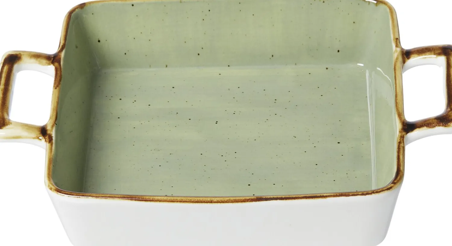Clearance Auflaufform Romo | 25 x 19 x 4,5 cm | 900 ml | grün | mit Henkel Auflaufform