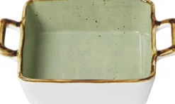 Auflaufform Romo | 18 x 13,5 x 4 cm | 400 ml | grün | mit Henkel Auflaufform