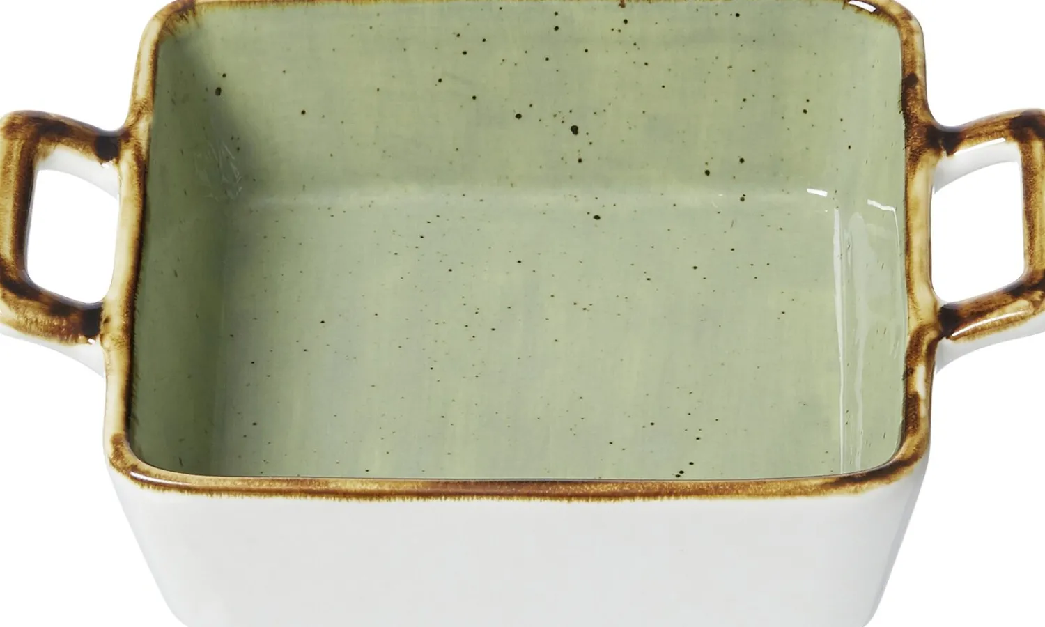 Auflaufform Romo | 18 x 13,5 x 4 cm | 400 ml | grün | mit Henkel Auflaufform