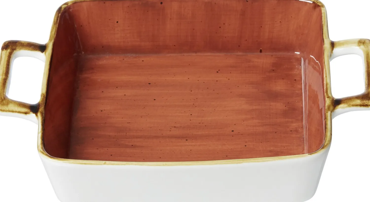 Clearance Auflaufform Romo | 25 x 19 x 4,5 cm | 900 ml | terra | mit Henkel Auflaufform