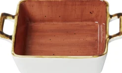 Discount Auflaufform Romo | 18 x 13,5 x 4 cm | 400 ml | terra | mit Henkel Auflaufform