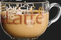 Clearance Cafe au Lait Tassen-Set Milano | 2-teilig | 650 ml | braun Obertasse