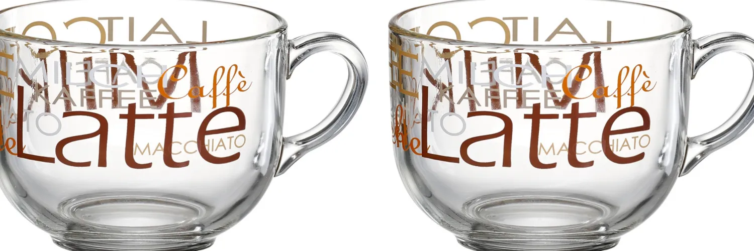 Clearance Cafe au Lait Tassen-Set Milano | 2-teilig | 650 ml | braun Obertasse
