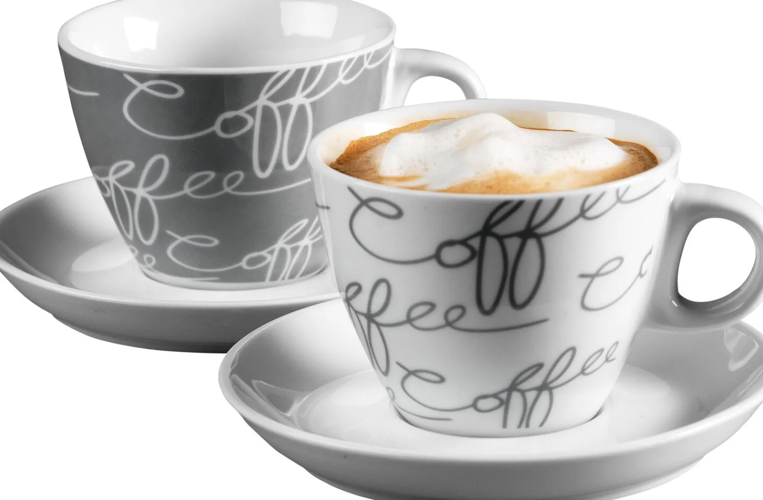 Discount Cappuccino-Set Cornello | 4-teilig | 180 ml | grey Set