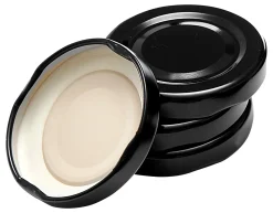 Discount Deckel-Set Mara | 4-teilig | 48 mm | schwarz Deckel