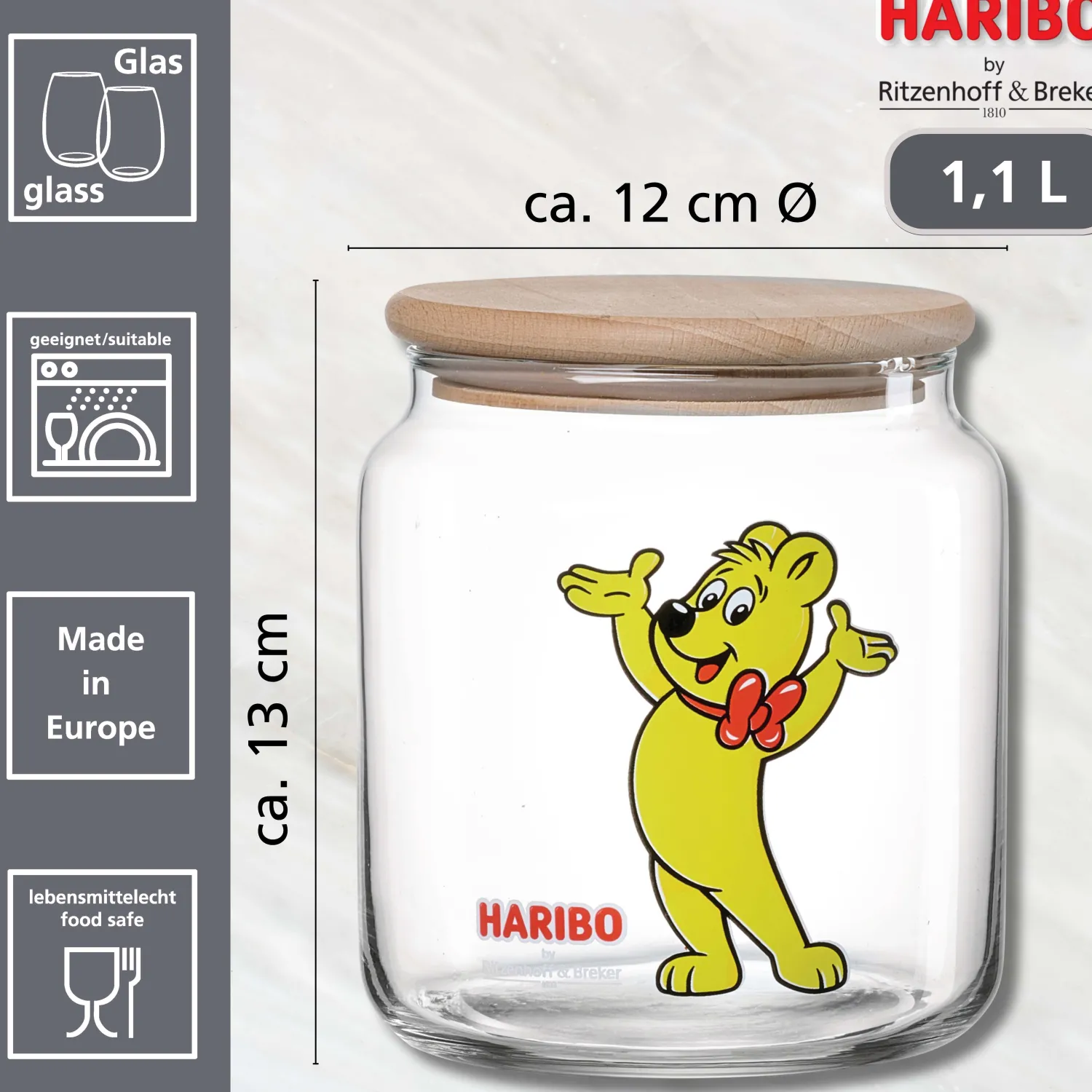 Clearance Dose HARIBO Hands Up | 1,1 Liter Dose
