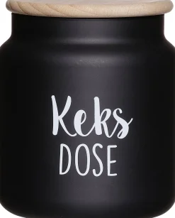 Outlet Dose Svart Keksdose | 1,1 Liter | schwarz Dose