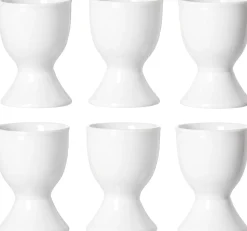 New Eierbecher-Set Bianco | 6-teilig | weiss | auf Fuß Eierbecher