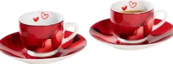 Clearance Espresso-Set Amore | 4-teilig | 90 ml | rot Set