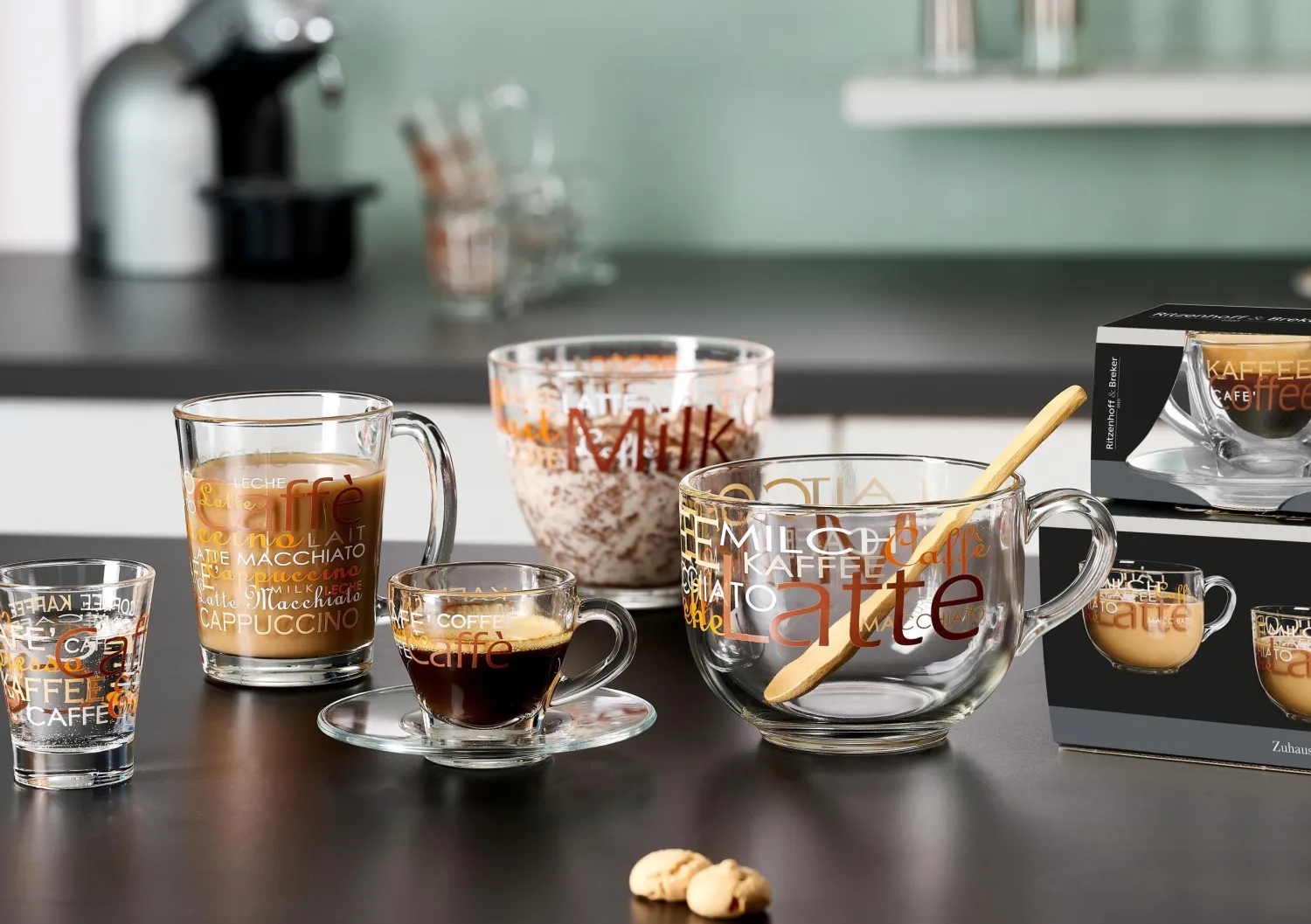 Clearance Espresso-Set Milano | 4-teilig | 95 ml | braun Set