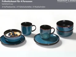 New Frühstücksservice Bali | 12-teilig | blau Set