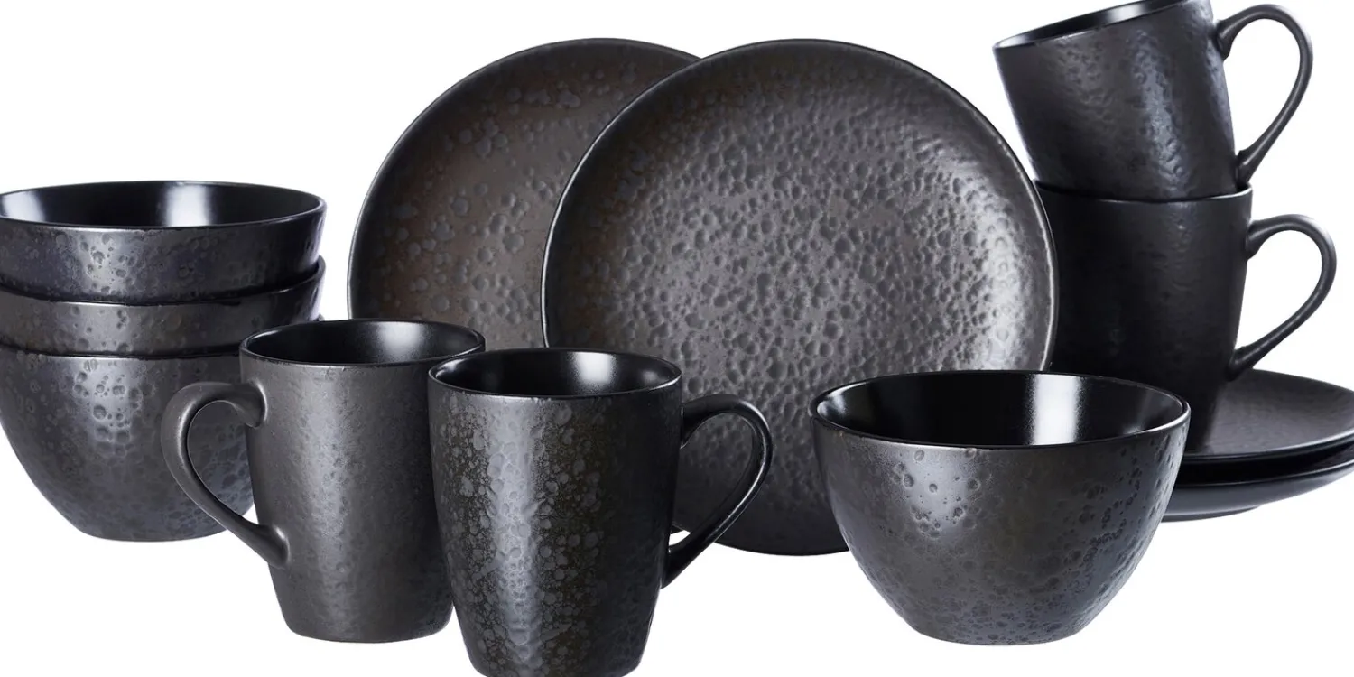 New Frühstücksservice Kitwe | 12-teilig | schwarz Set