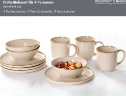 Online Frühstücksservice Olivia | 12-teilig | beige Set
