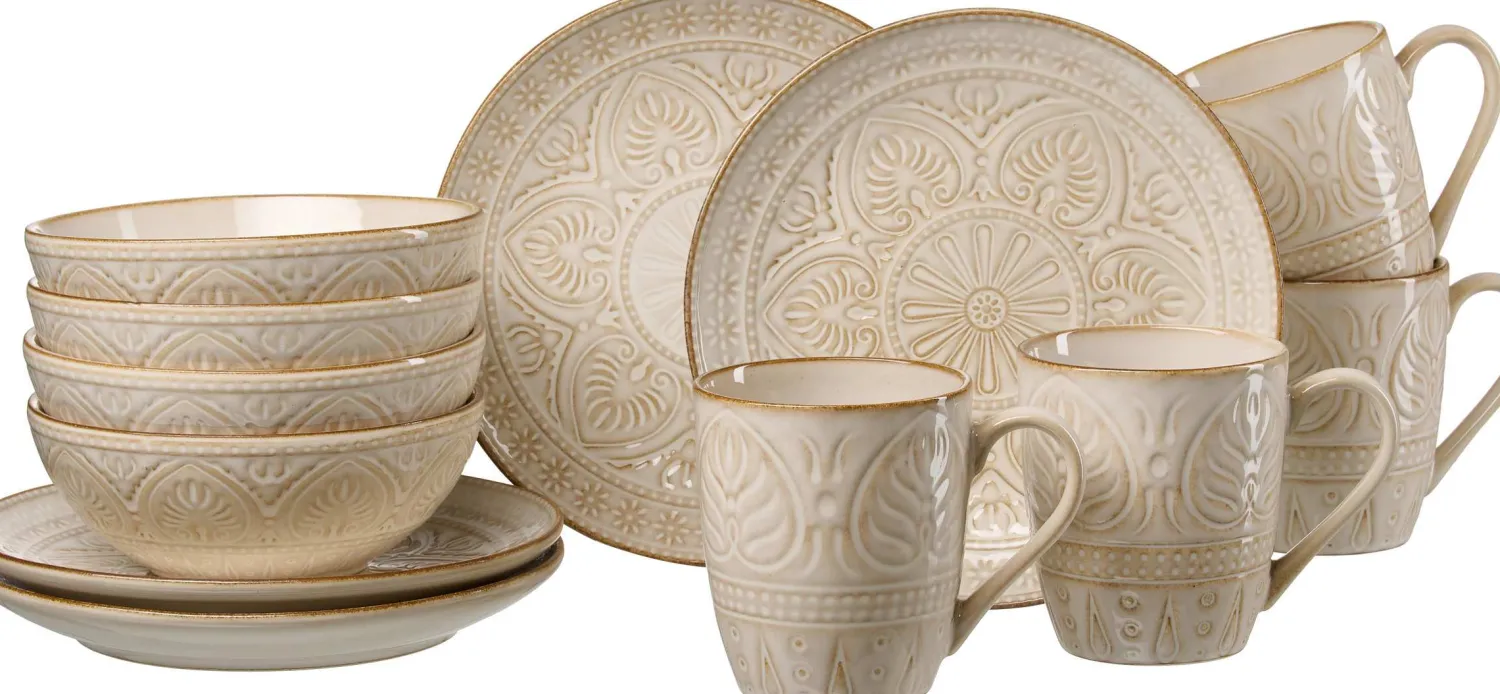 Outlet Frühstücksservice Omara | 12-teilig | beige Set