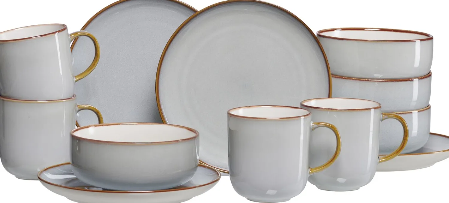 Sale Frühstücksservice Portofino | 12-teilig | grau Set