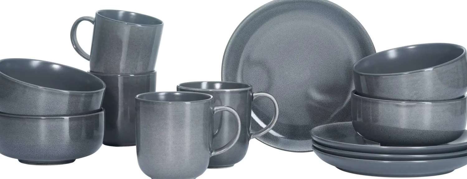Best Frühstücksservice Toledo | 12-teilig | grau Set