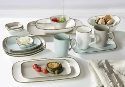 Outlet Frühstücksteller Casa | 22,5 x 22,5 cm | grau Teller