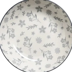 Frühstücksteller Sendai Blume | 21 cm | grau Teller