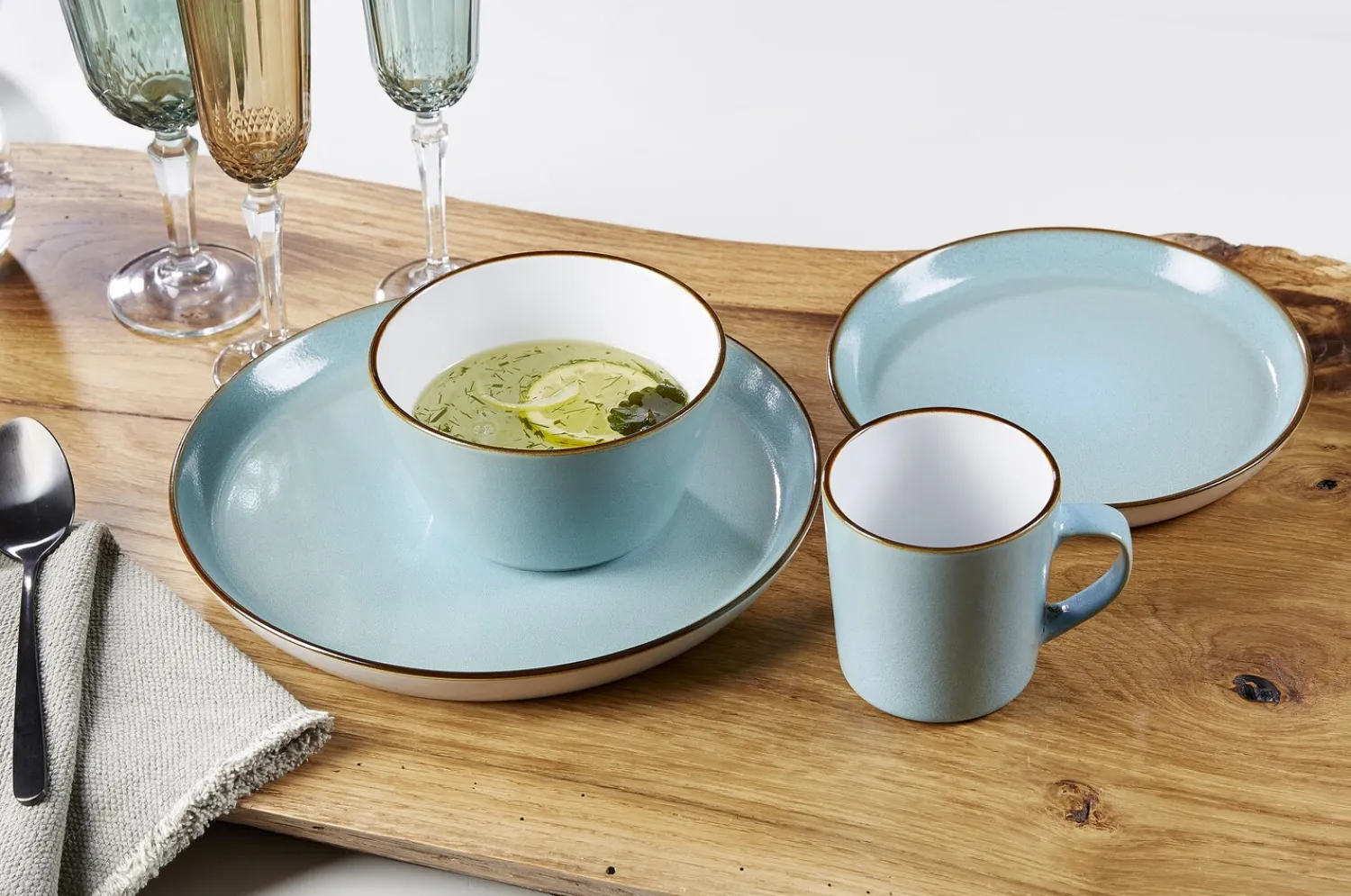 Sale Frühstücksteller Visby | 20,5 cm | hellblau Teller