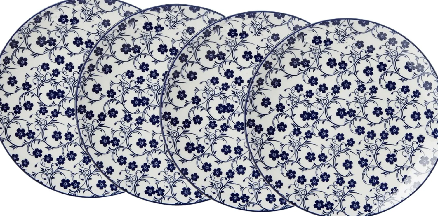 New Frühstücksteller-Set Royal Sakura | 4-teilig | blau Teller