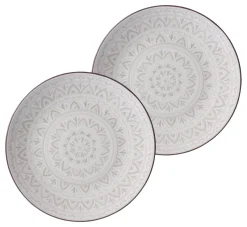 New Frühstücksteller-Set Valencia Dekor | 2-teilig | weiss Teller