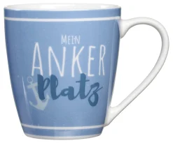 Best Kaffeebecher Ahoi Ankerplatz | 360 ml | blau Becher