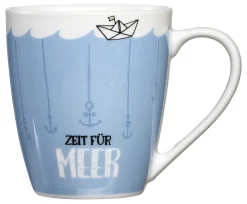 Online Kaffeebecher Ahoi Zeit für Meer | 360 ml | blau Becher