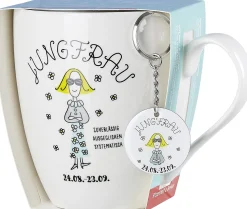 Best Kaffeebecher Astro Jungfrau | 650 ml | mit Schlüsselanhänger Becher