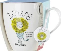 Sale Kaffeebecher Astro Löwe | 650 ml | mit Schlüsselanhänger Becher