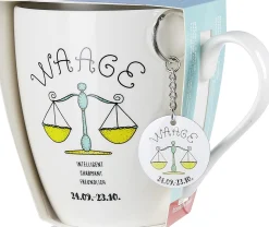 Online Kaffeebecher Astro Waage | 650 ml | mit Schlüsselanhänger Becher