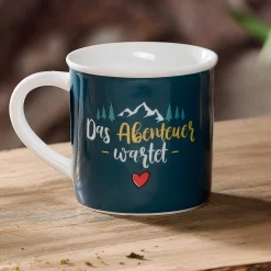 Sale Kaffeebecher Camping Abenteuer | 360 ml | blau Becher