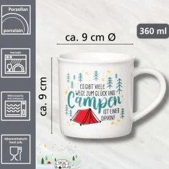 Outlet Kaffeebecher Camping Campen | 360 ml | weiss Becher