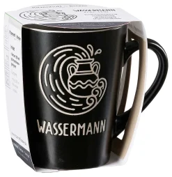 Kaffeebecher Cosmic Wassermann | 350 ml | schwarz Becher
