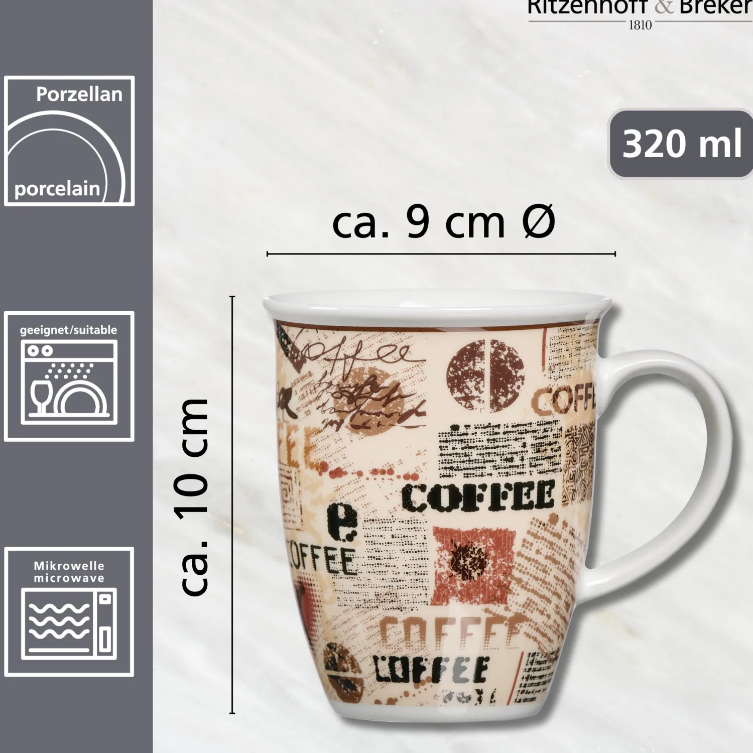 Discount Kaffeebecher Crema | 320 ml | beige Becher