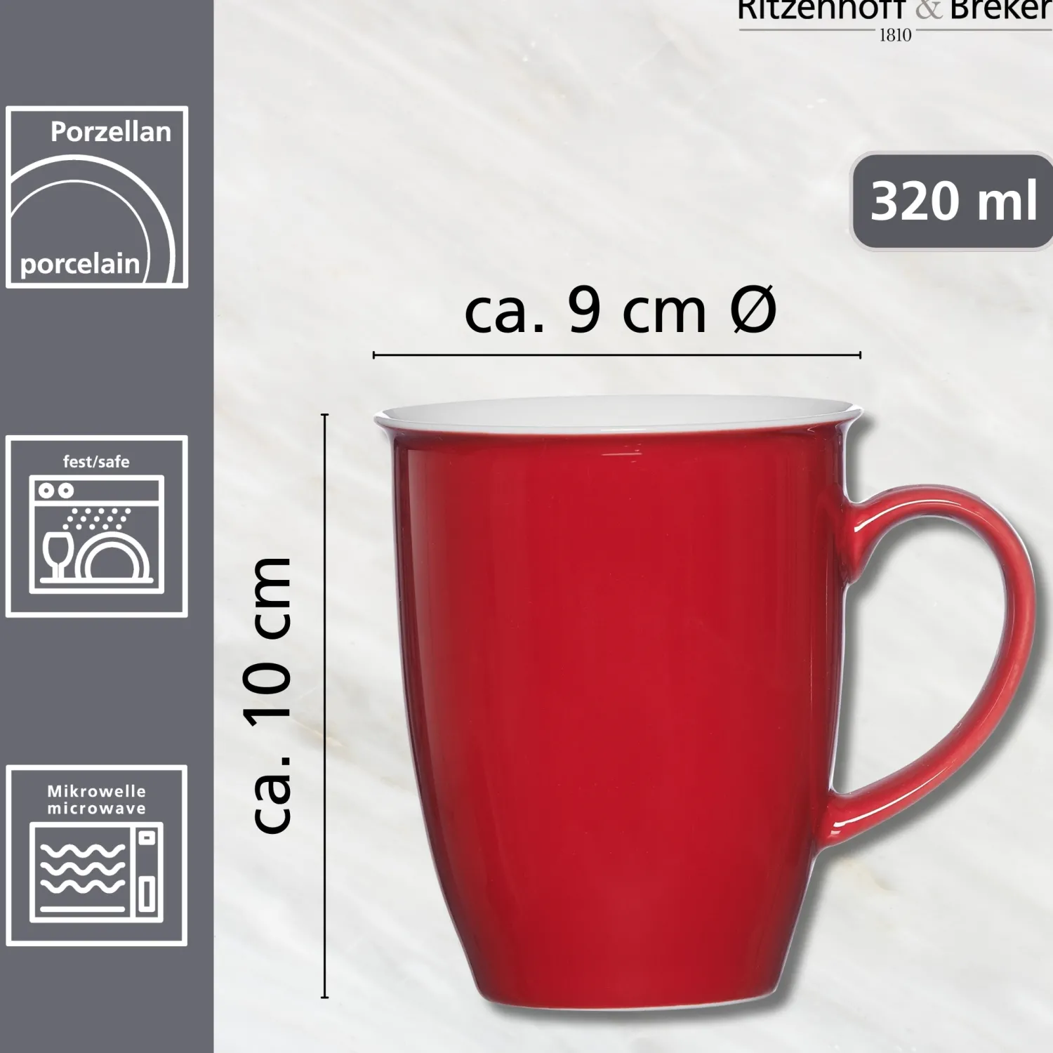 Clearance Kaffeebecher Doppio | 320 ml | rot Becher