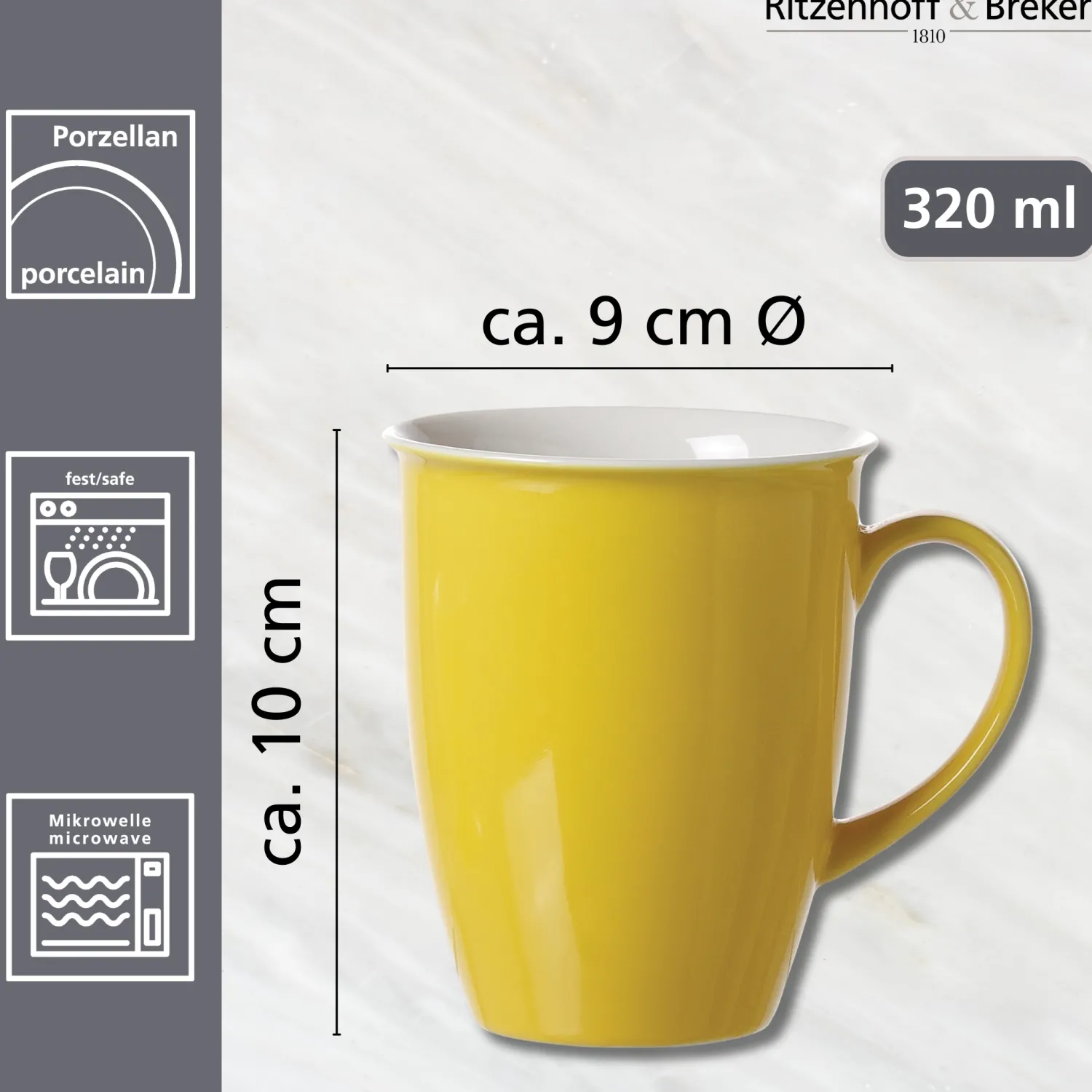 New Kaffeebecher Doppio | 320 ml | gelb Becher