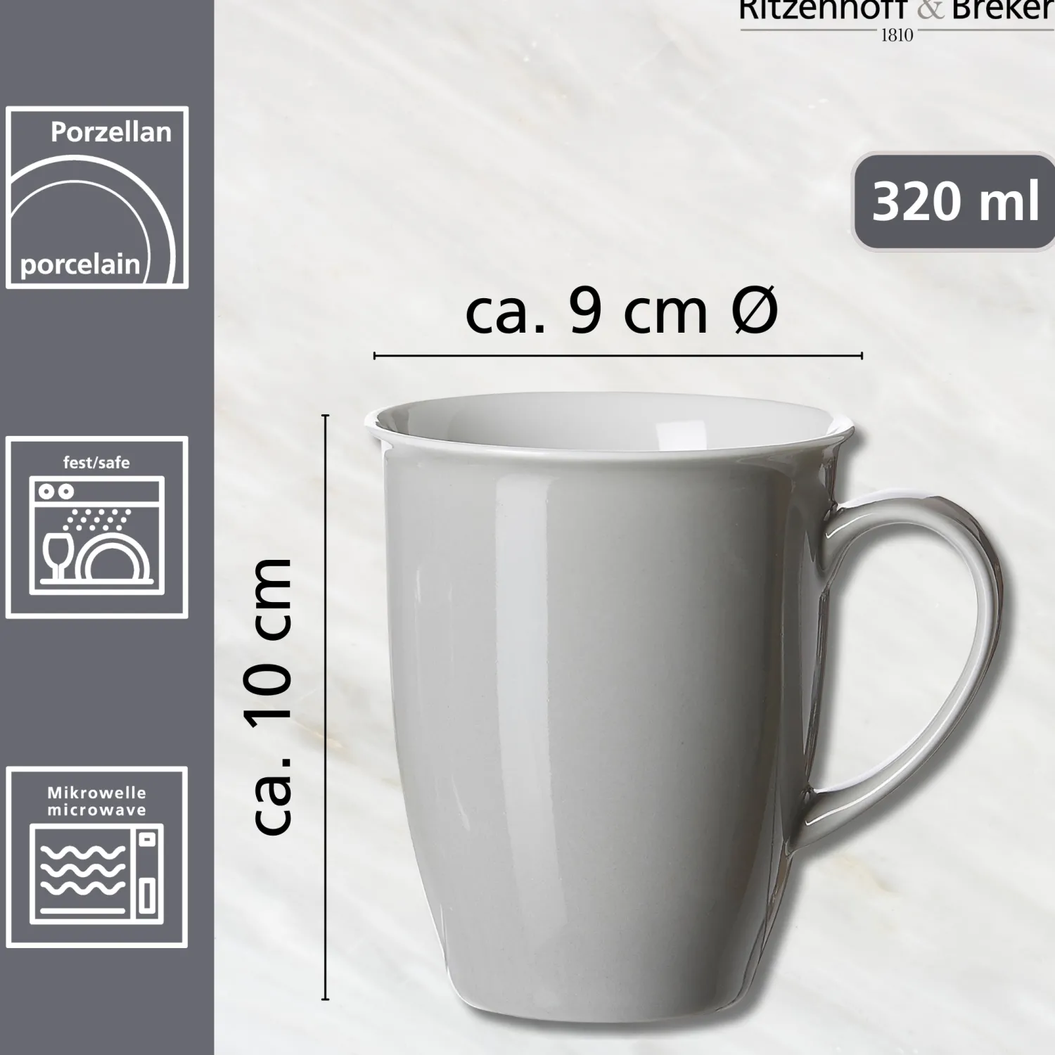 Discount Kaffeebecher Doppio | 320 ml | grau Becher