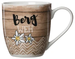 Hot Kaffeebecher Enzian Bergweh | 500 ml | braun Becher