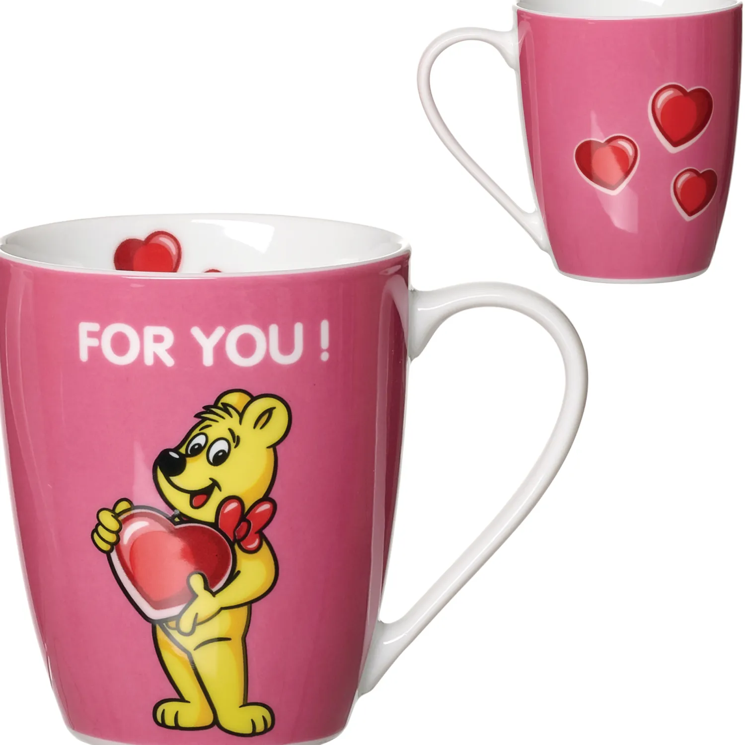 Hot Kaffeebecher HARIBO For you | 360 ml | pink Becher