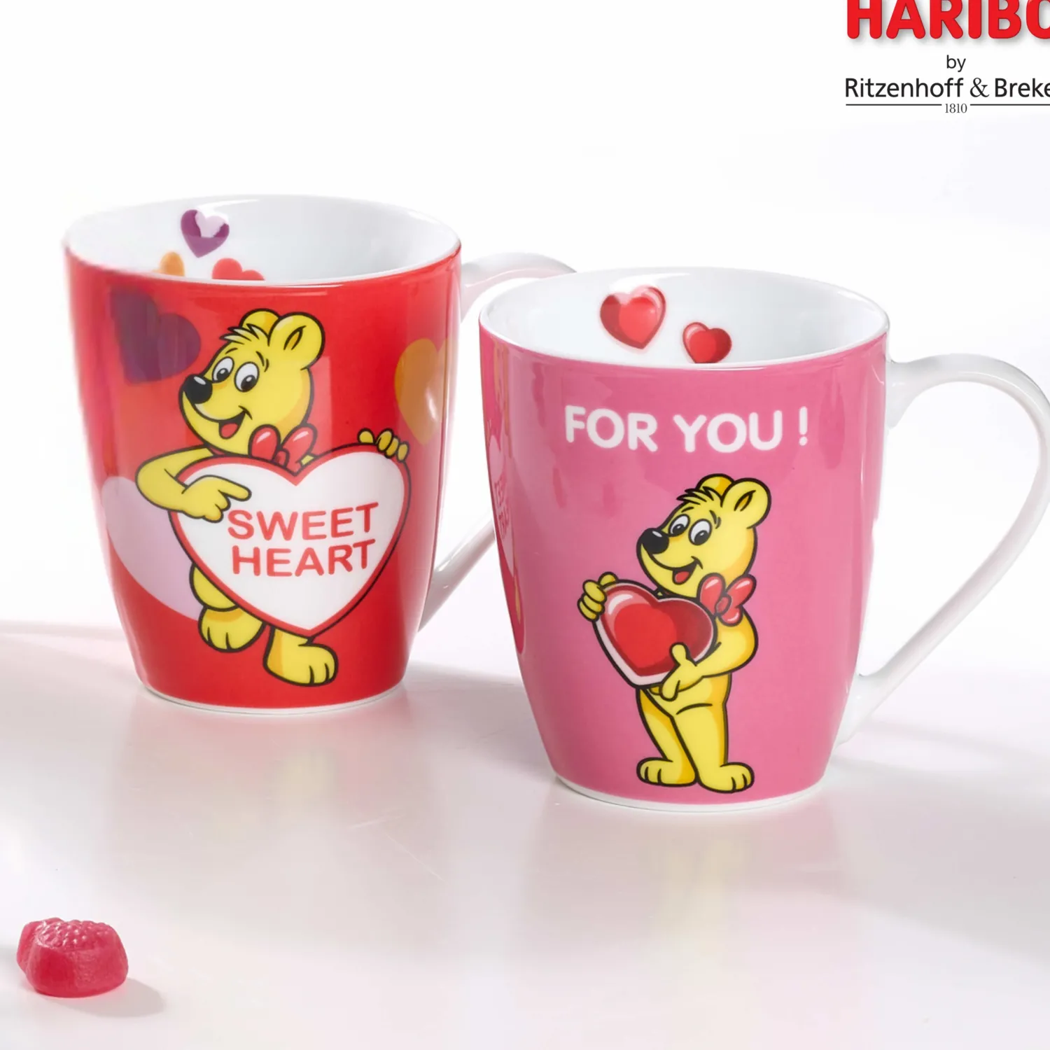 Hot Kaffeebecher HARIBO For you | 360 ml | pink Becher