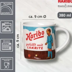 Best Kaffeebecher HARIBO Retro | Lakritz | 380 ml Becher