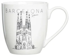 Best Kaffeebecher Travel Barcelona | 500 ml | weiss Becher