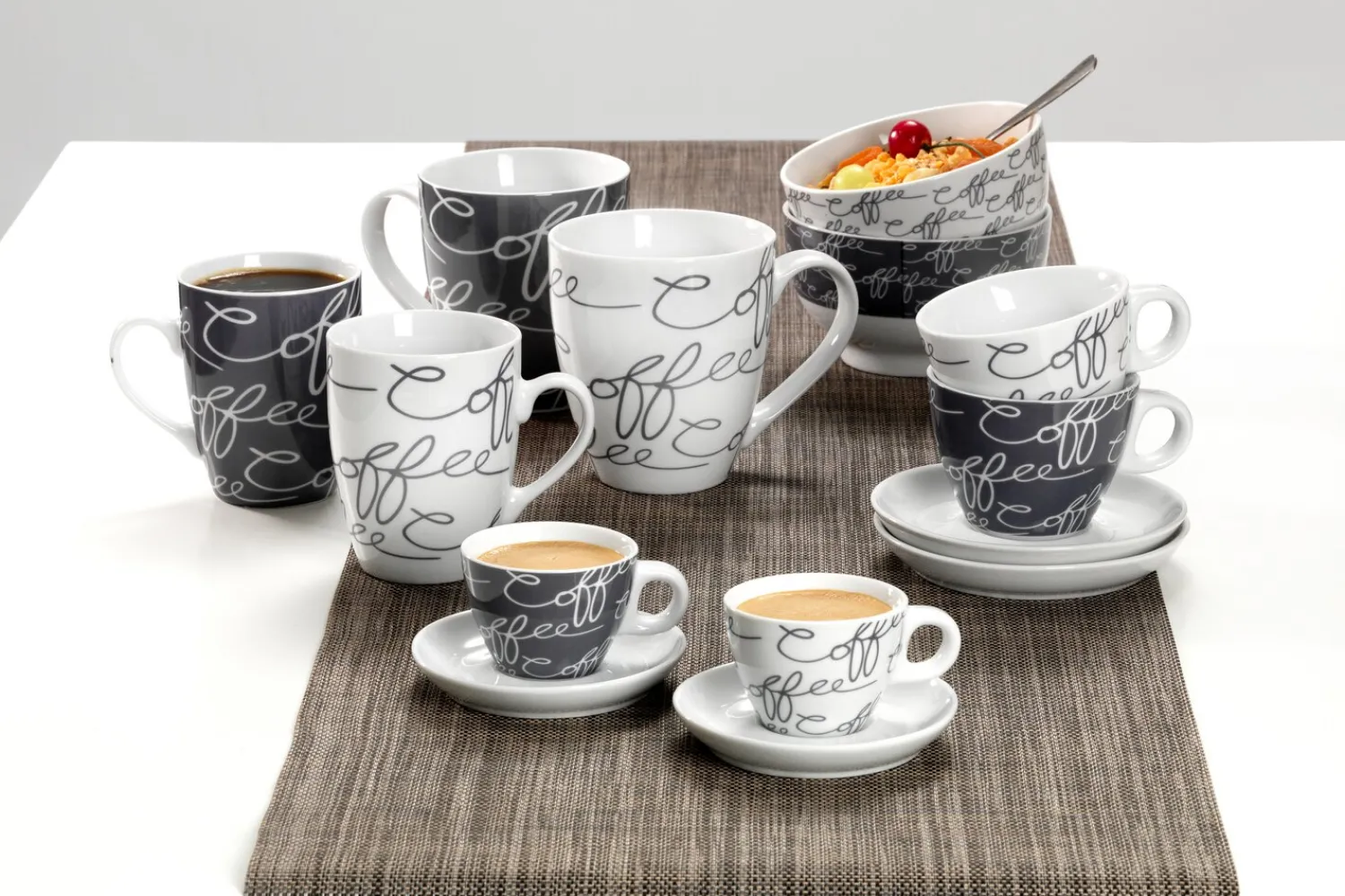 Discount Kaffeebecher-Set Cornello | 2-teilig | 330 ml | grey Becher