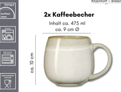 New Kaffeebecher-Set Hygge | 2-teilig | 475 ml Becher