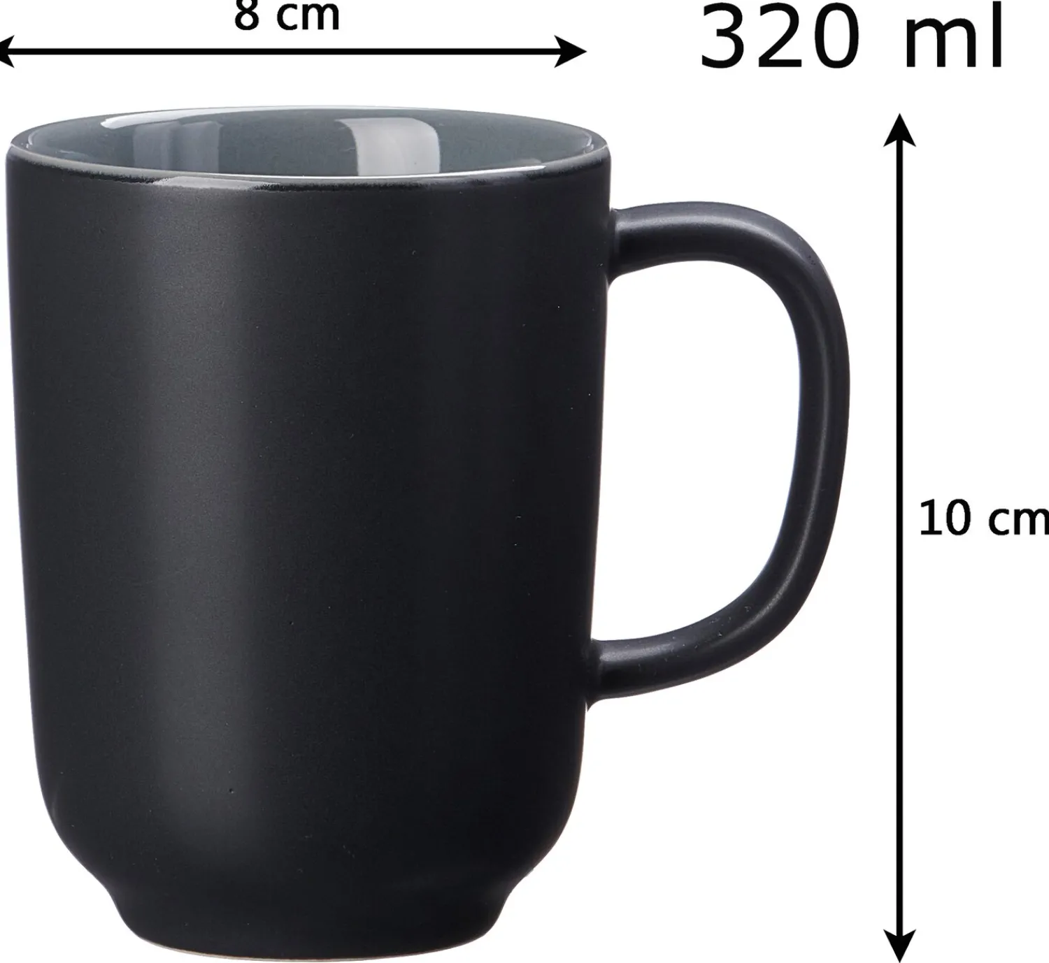 Online Kaffeebecher-Set Jasper | 4-teilig | 285 ml | schwarz Becher