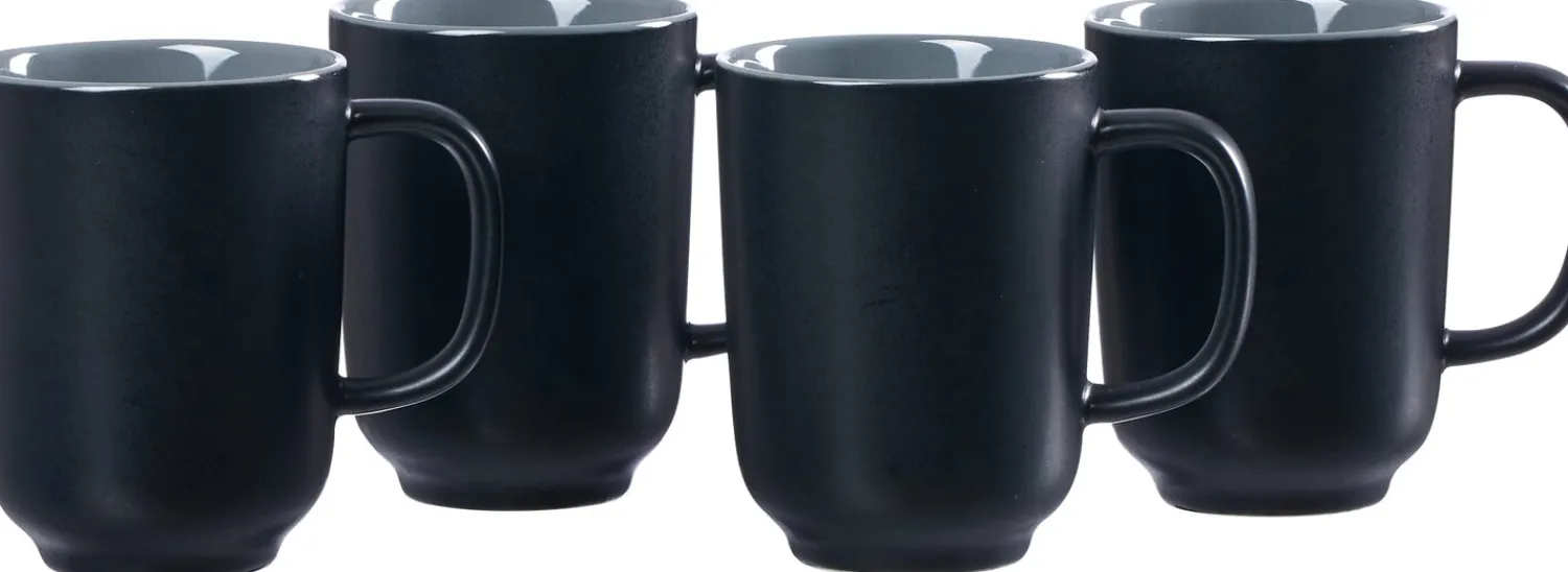 Online Kaffeebecher-Set Jasper | 4-teilig | 285 ml | schwarz Becher