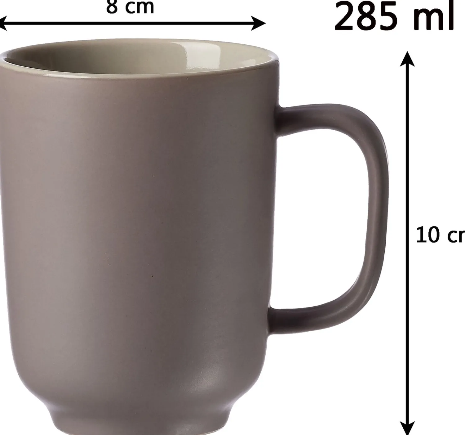 Best Kaffeebecher-Set Jasper | 4-teilig | 285 ml | taupe Becher