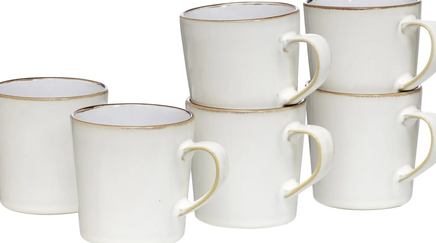 Hot Kaffeebecher-Set Visby | 6-teilig | 400 ml | weiss Becher