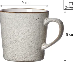 Discount Kaffeebecher-Set Visby | 6-teilig | 400 ml | grau Becher